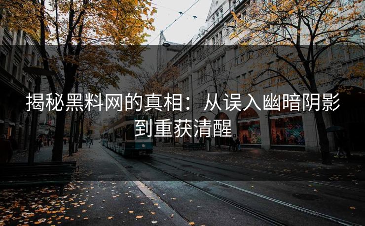 揭秘黑料网的真相：从误入幽暗阴影到重获清醒